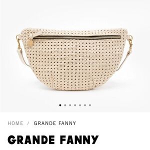 Clare V. Grande Fanny in Cream Rattan Excellent Condition!!!